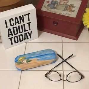 Tropical Hand Painted Eyeglass Case (#2)